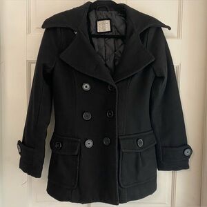 Wool Blend Black‎ Winter Coat - Size 4